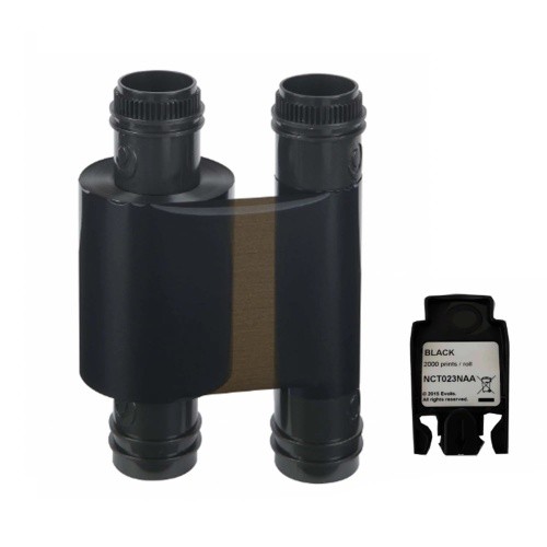 Ribbon Evolis monocromático NCT023NAAA K (Preto) - 2000 impressões p/ Primacy e Zenius
