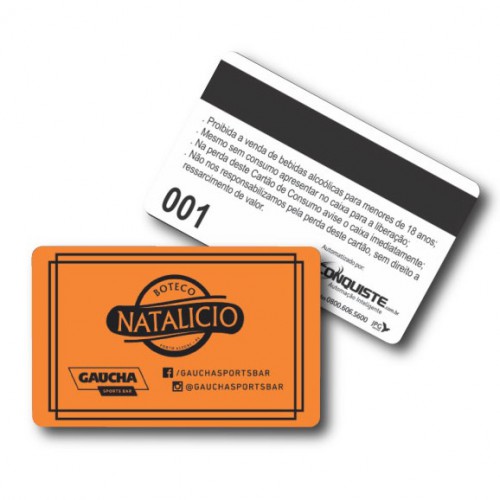 Comandas de Consumo em PVC